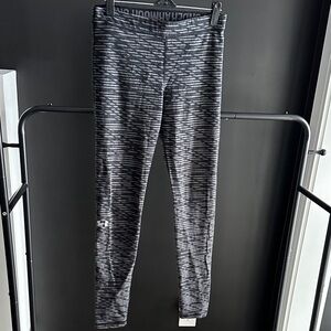 Under Armour Striped Black and Gray Leggings